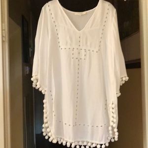 Swimsuit coverup with Pom Poms